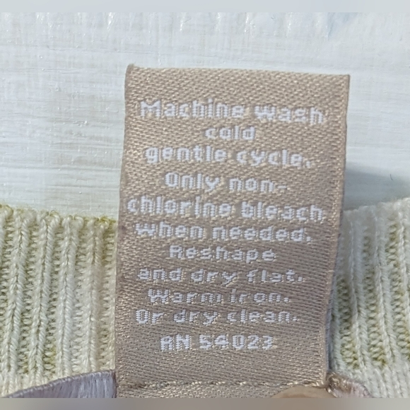 Banana Republic Women's 3/4 Length Sleeve Lightweight Green Floral Sweater Sz Sm - Picture 4 of 7